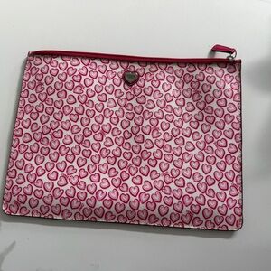 Vintage coach Pink Heart Patterned Pouch